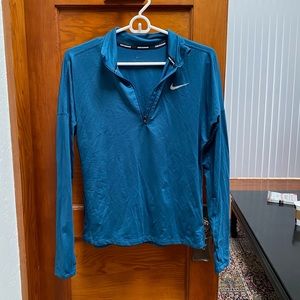 Turquoise blue quarter zip long sleeve